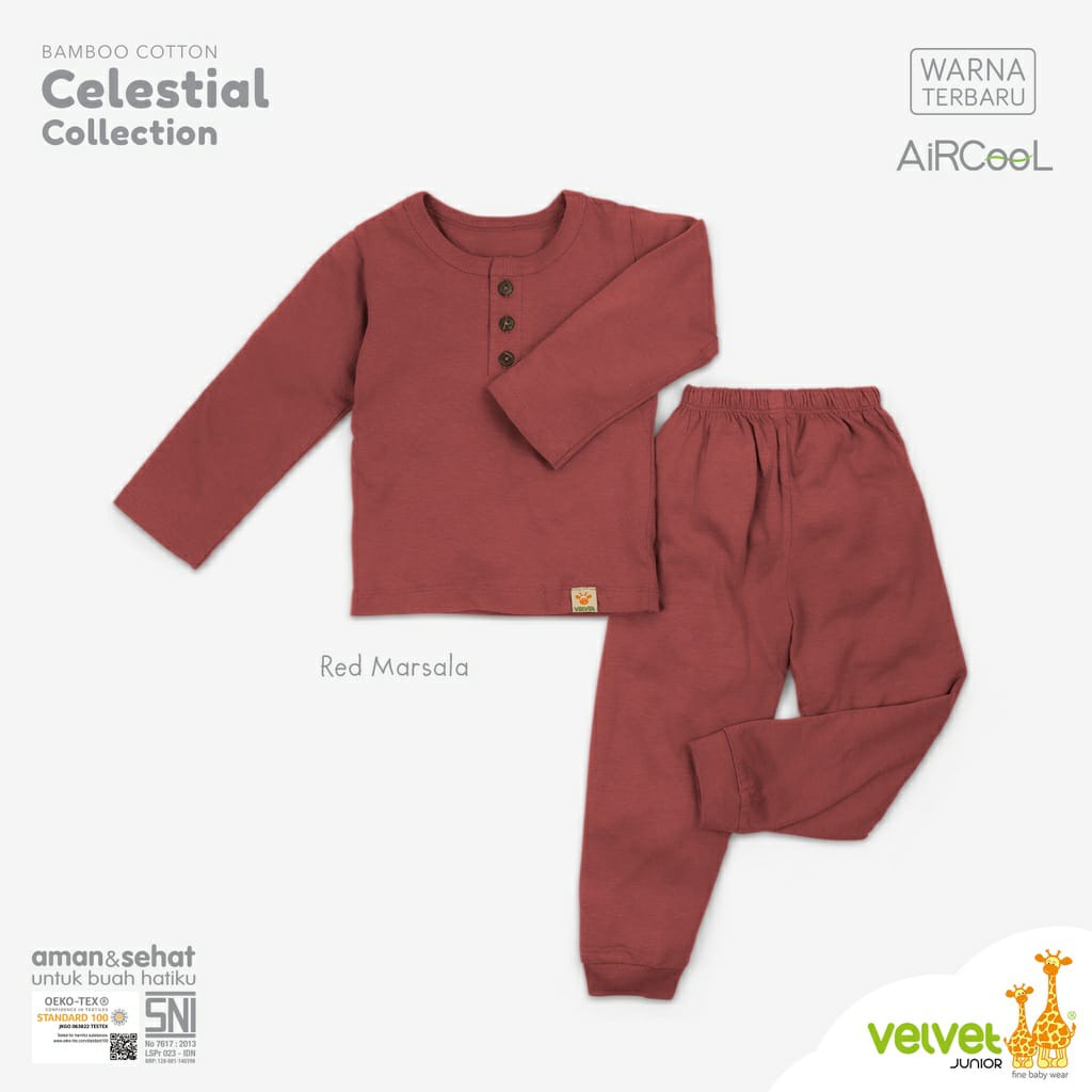 VelvetJunior Celestial setelan Panjang Bamboo Cotton