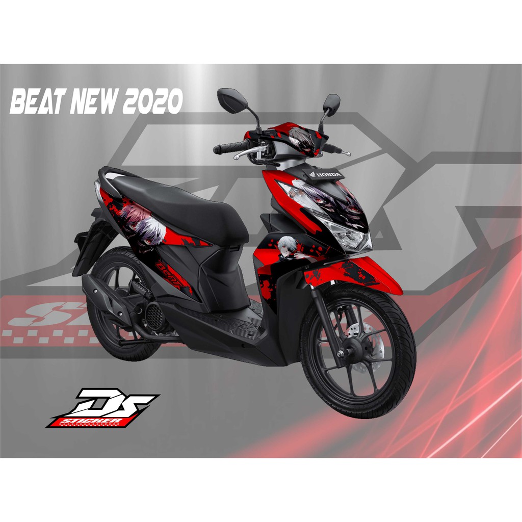 Decal Stiker Striping Beat New 2020 Merah Hitam Shopee Indonesia