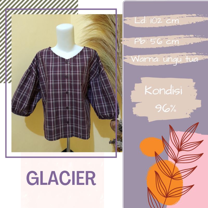 

[THRIFT] BLOUSE GLACIER KOTAK