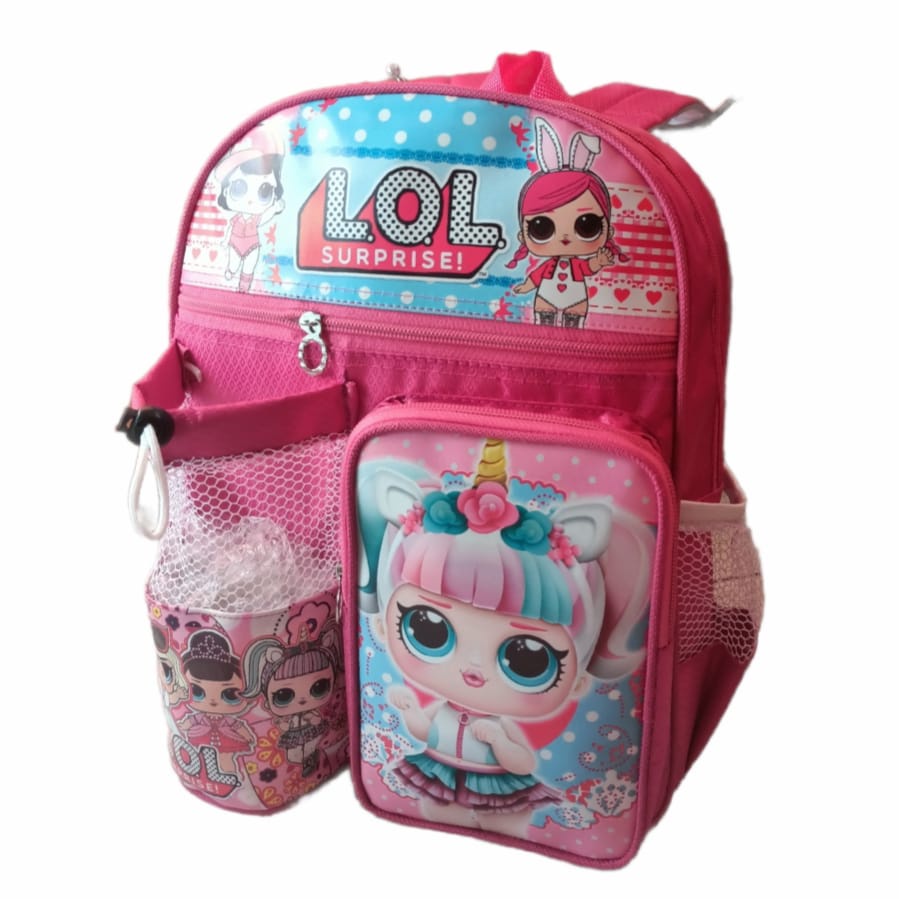 tas anak sekolah SD - tas ransel anak perempuan - tas anak LOL bonusBotol DAN Masker