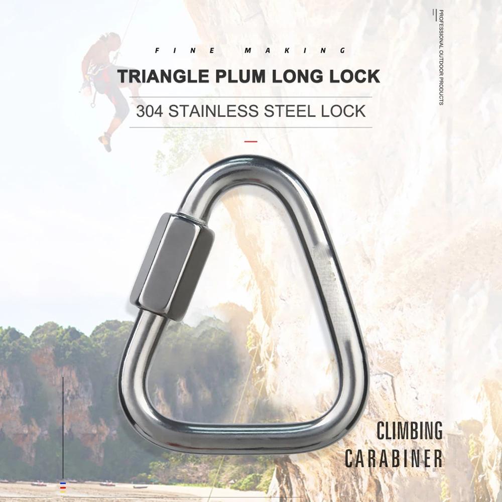 NICKOLAS1 Safety Sambungan Kunci Lock Gesper Alat Panjat Tebing Gunung304Stainless Steel Kait Gunung Gesper Panjat