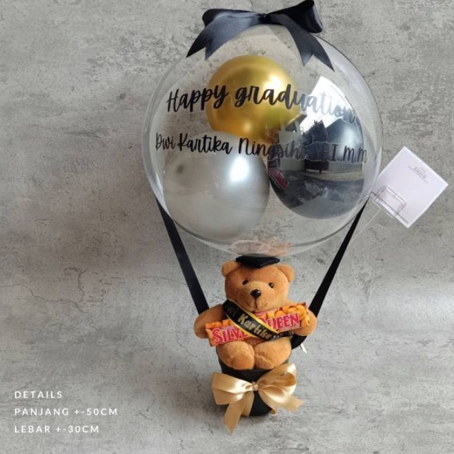 

Balon buket boneka wisuda kado anniv hadiah ultah gift bouquet coklat