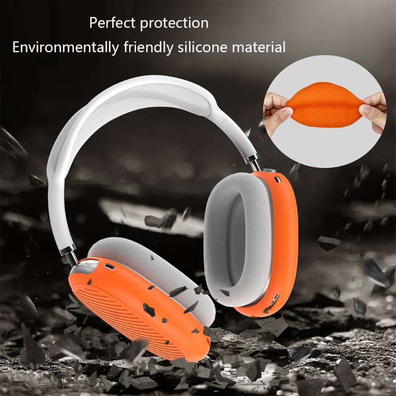 Bt Cover Pelindung Warna Solid Bahan Silikon Untuk Case Untuk Max Wireless Headset Traveling Silicone Cover