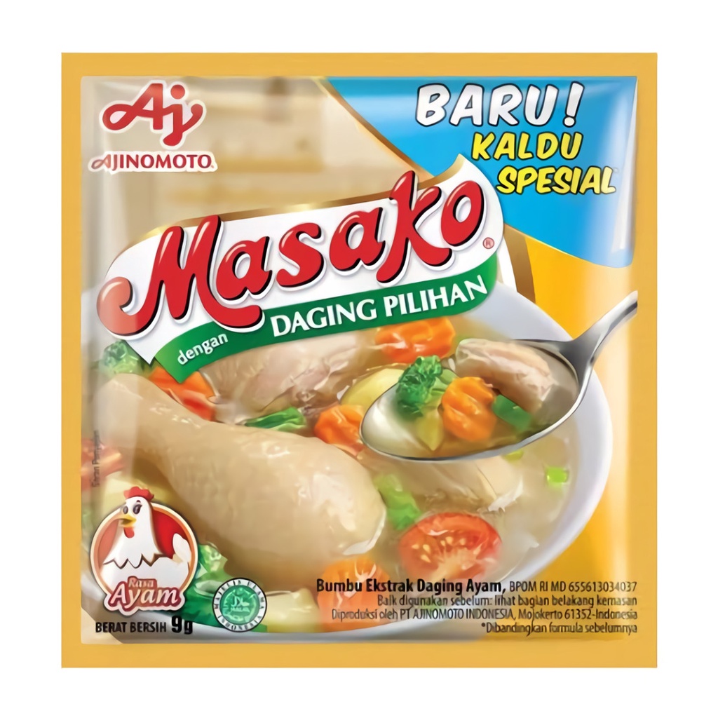 

Masako Bumbu Penyedap Rasa Ayam Sachet Isi 12