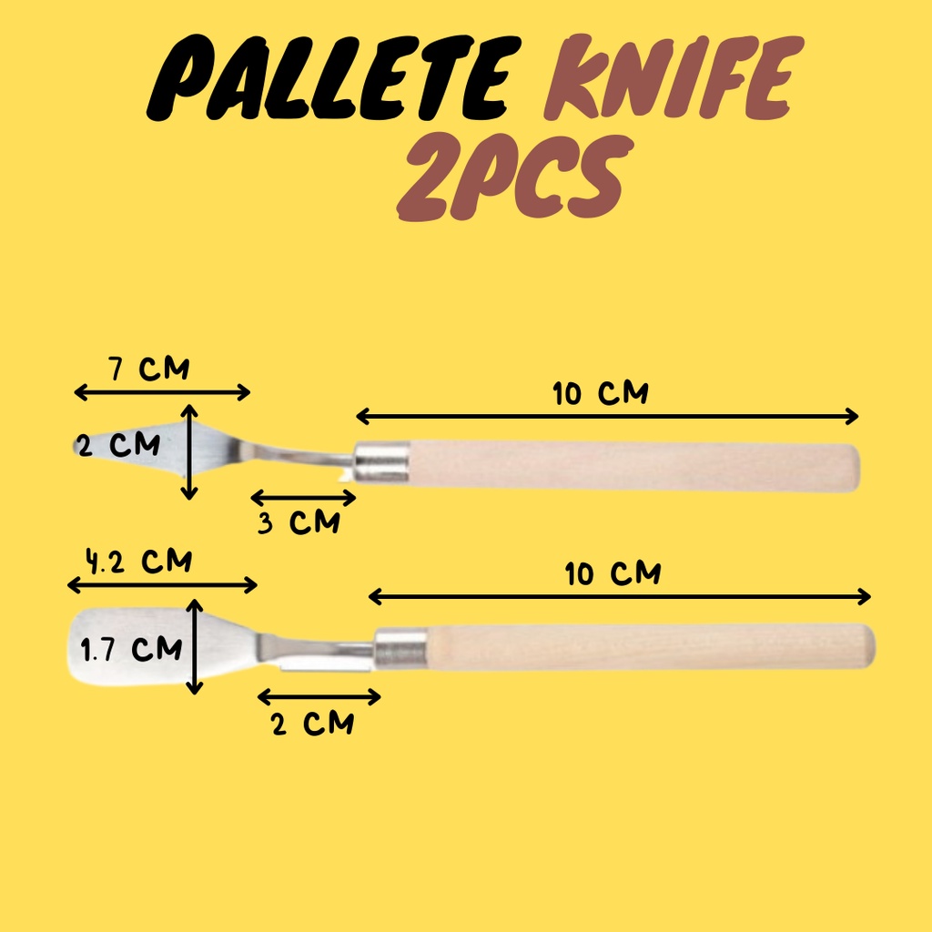 Palette Knife 2 Pcs set Texture Artist Scraper Spatula Buttercream Whipcream Dekorasi Kue Lukis Art