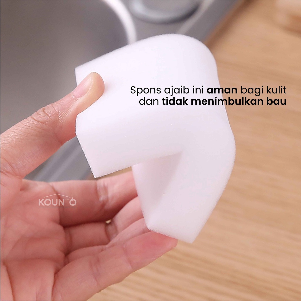 Spon Ajaib Nano Magic Sponge Spons Cuci Piring Spoon Multifungsi Busa Pembersih Serbaguna Spons Ajaib Pembersih Kerak Rub Melamine Cleaner