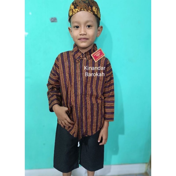 kebaya wanita Stelan Surjan Lurik Anak Laki-Laki