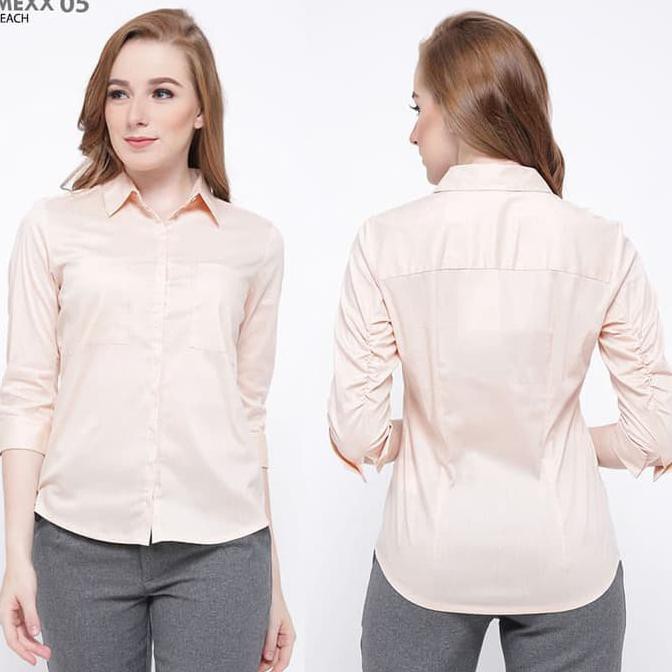 KUALITAS BAGUS KEMEJA WANITA LENGAN PANJANG CEWEK KERJA ORIGINAL BRANDED SISA EKSPOR KEBURU HABIS..