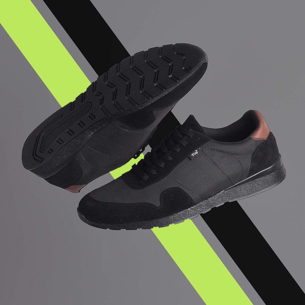 Sepatu Casual Sneaker Running Ori Pria Cowok Men Sneakers Footwear | Nordic Black | FORIND x FSTP