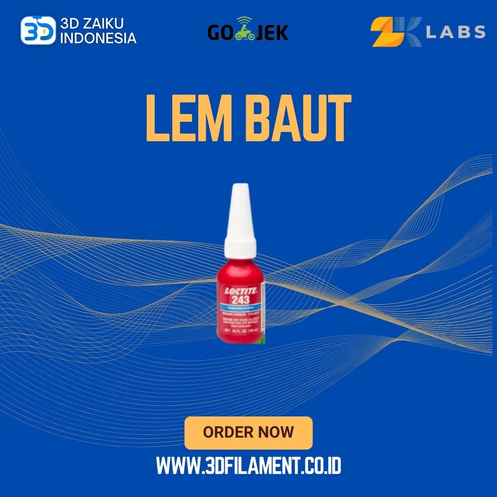 Lem Baut 243 Loctite Blue Threadlocker Medium Strength