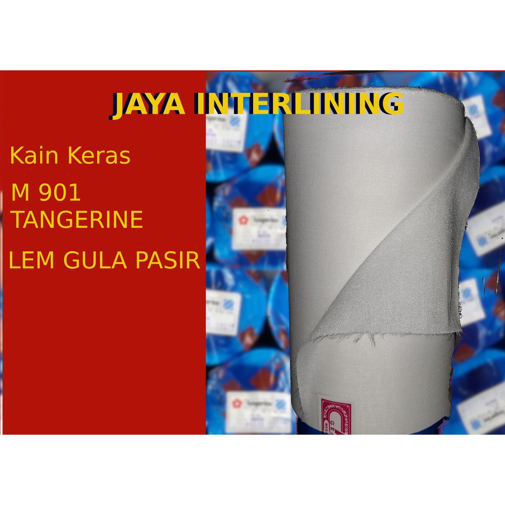 Kain Keras Interlining Lem Gula Pasir M901 Tangerine