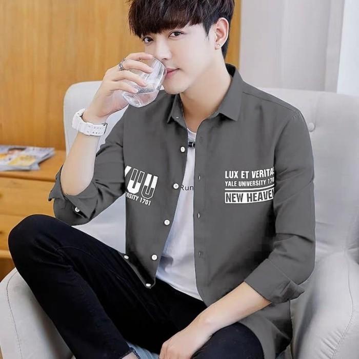 Man | Kemeja Pria Lengan Panjang Hem Cowok Yale Fashion Motif Keren Distro