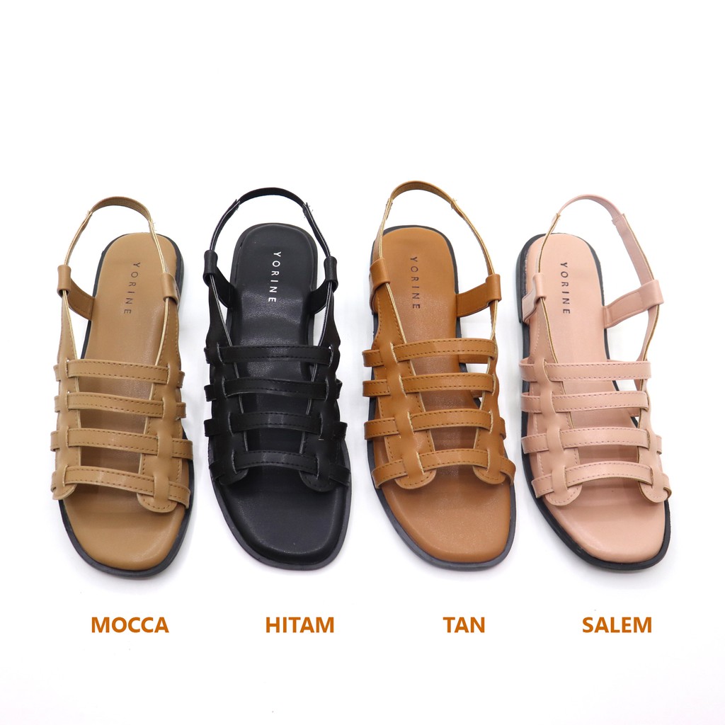 Sandal Wanita Tali Kenip Trendy Model Kekinian Flat