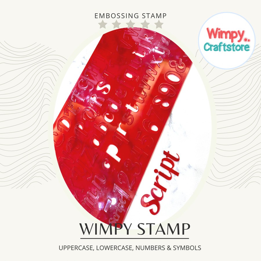 

Stamping Stempel Cetakan Stamp Huruf Fondant Clay Dekorasi MEDIUM 4 Wimpy Embossing Stamp Embosser