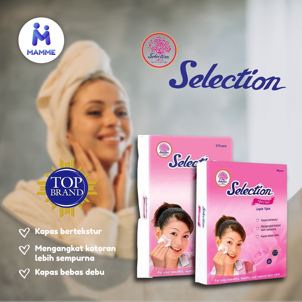 Kapas Selection Kapas Permbersih Wajah  / Kapas Pembersih Make Up Wajah / Kapas Penghapus Make Up / Cotton Kapas Kecantikan Makeup