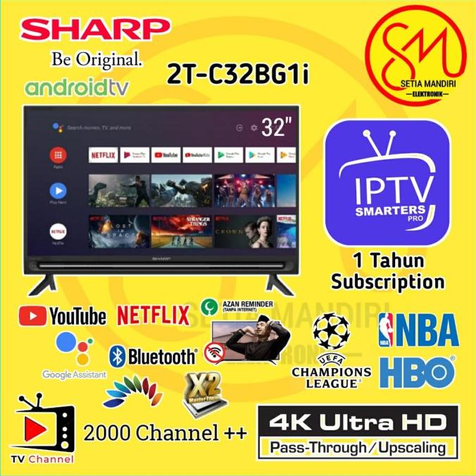 KARGO - SHARP C32BG1 LED TV 32 Inch Smart Android 2T-C32BG1i Termurah