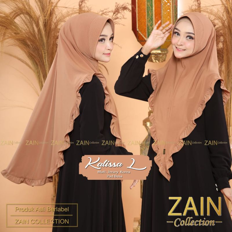 Bergo Kalissa Rempel Size M dan L Original Zain Hijab