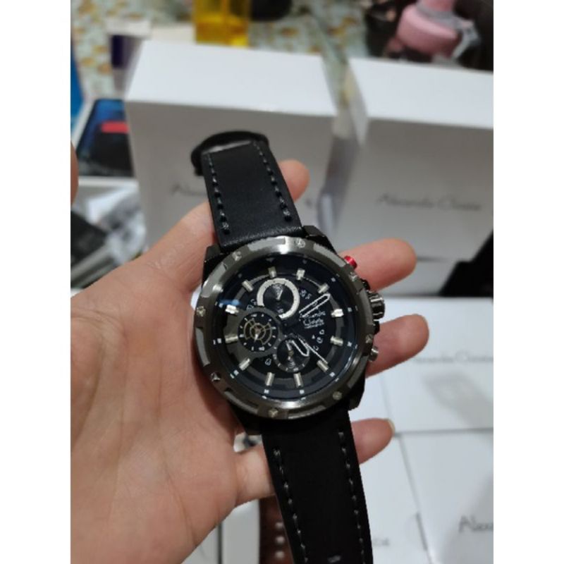 Alexandre Christie Ac 6506 / Ac 6594  Jam Tangan Pria Kulit Original