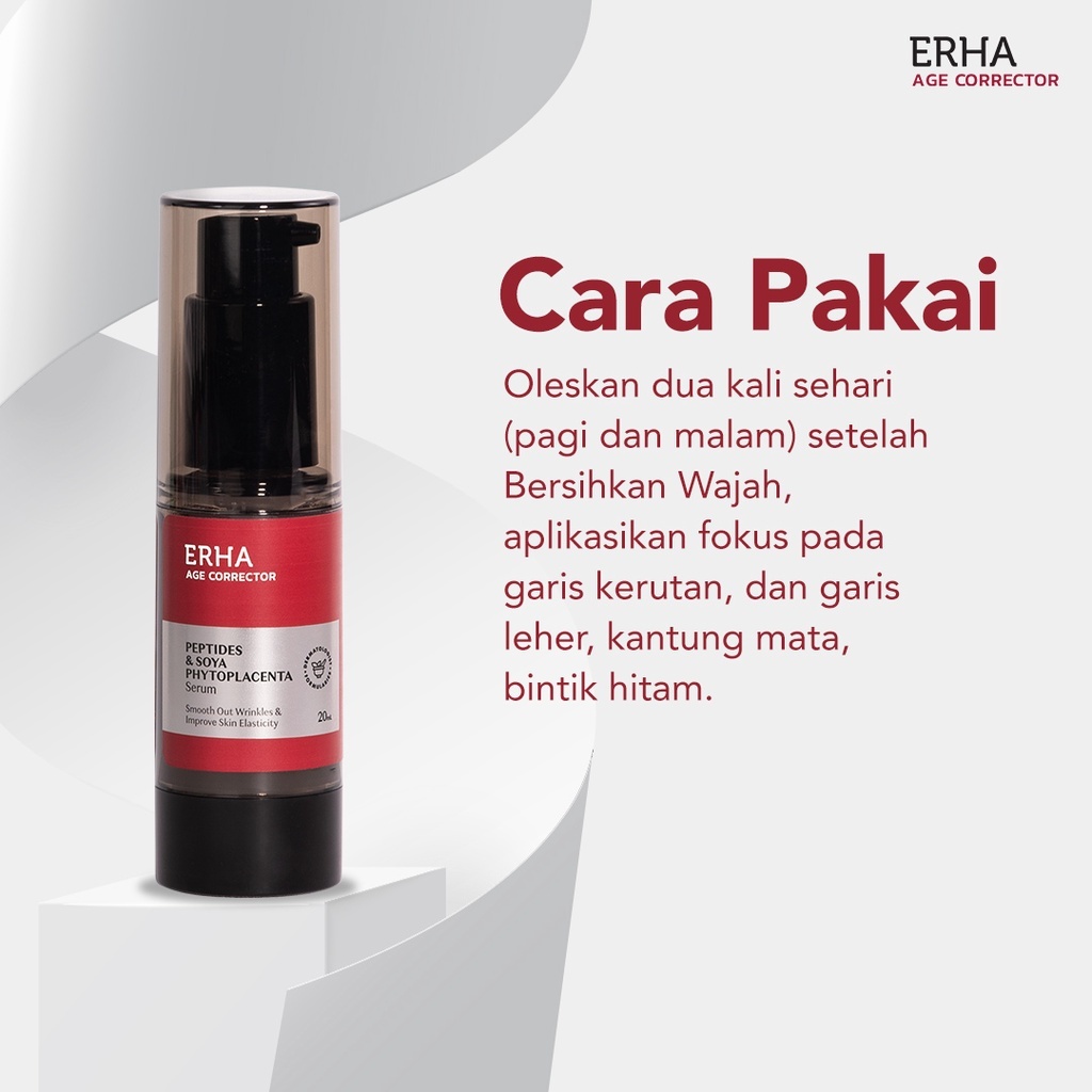 ERHA Serum Wajah Anti Aging Age Corrector Serum - Peptides &amp; Soya Phytoplacenta