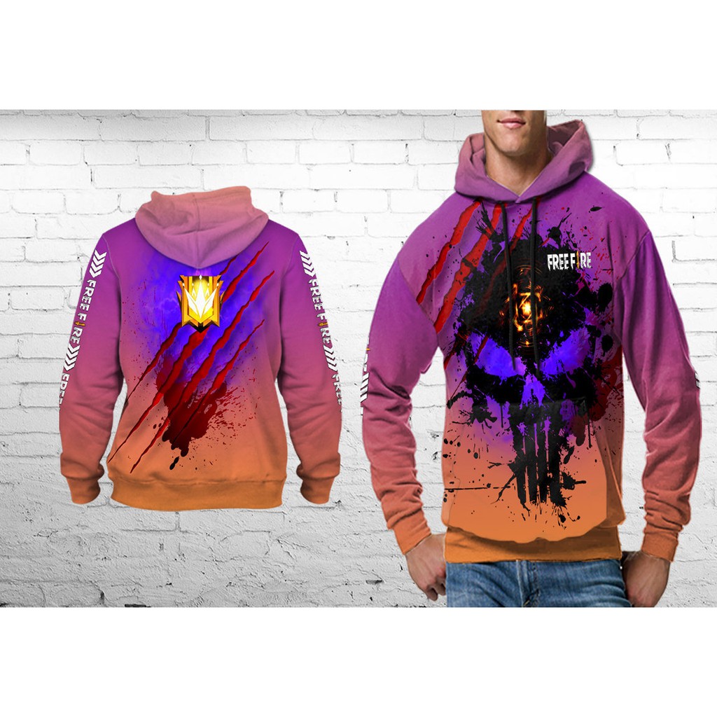 Jaket Hoodie Pria Grand Master FREE FIRE Style Trending Fullprint Printing Shopee Indonesia