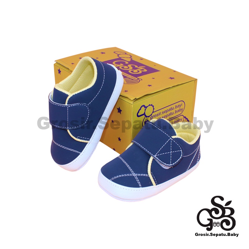 Prewalker - Sepatu Bayi - Baby Shoes | 2-12 bulan | Simple Classy NAVY casual polos ringan &amp; fleksibel