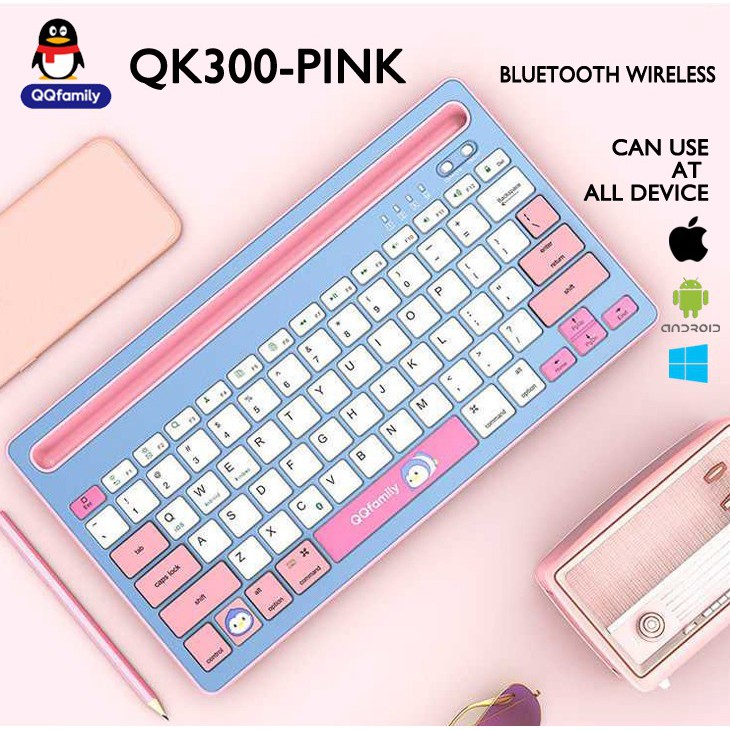 Keyboard QQ Fashion QK300 - Bluetooth Wireless - Rechargeable