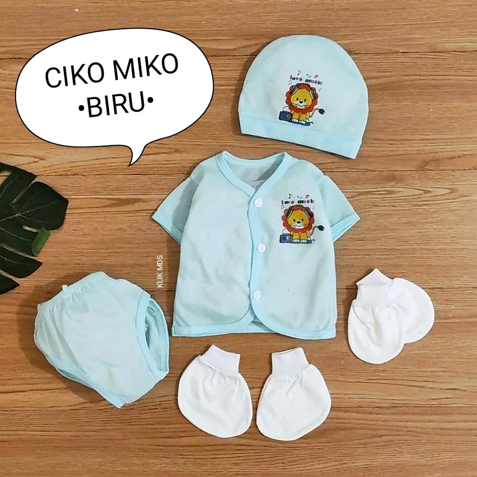 Klik Mds Gift Set Baju Anak Bayi Newborn Cico Miko 1 Ukuran Usia 0-3 Bulan