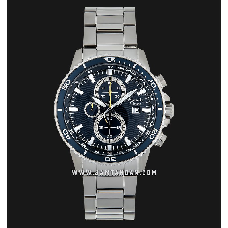 Alexandre Christie AC 6482 MC BSSBU Chronograph Men Blue Dial Stainless Steel