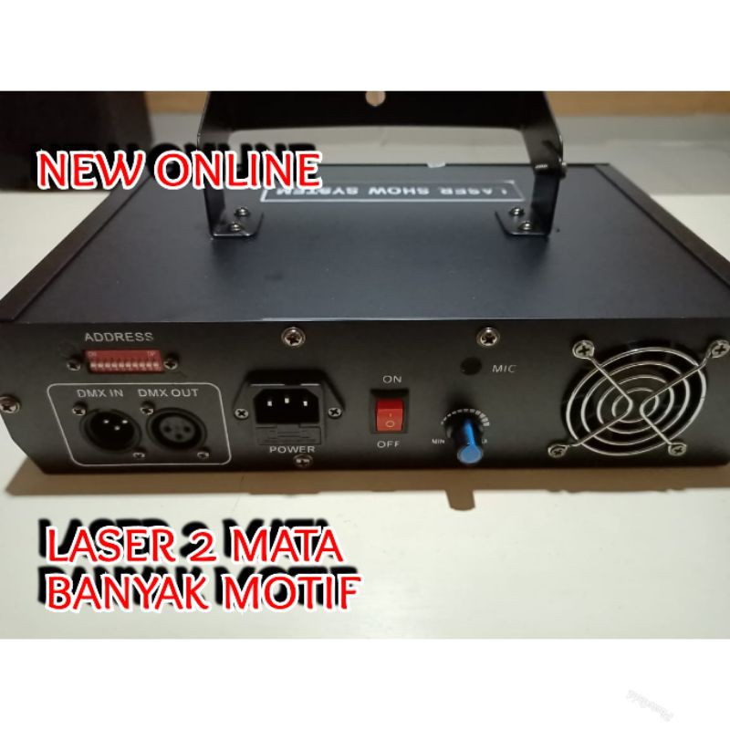 LASER 2 MATA FULL COLOUR RGBW MOTIF LEBIH BANYAK MERK PANZER