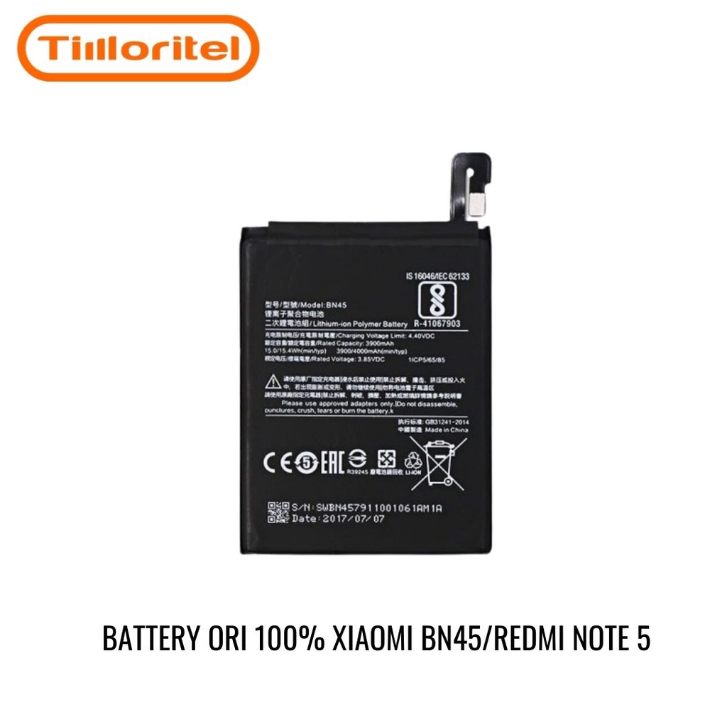 BATERRY BATERAI BATRE ORIGINAL XIAOMI REDMI NOTE 5 / BN45