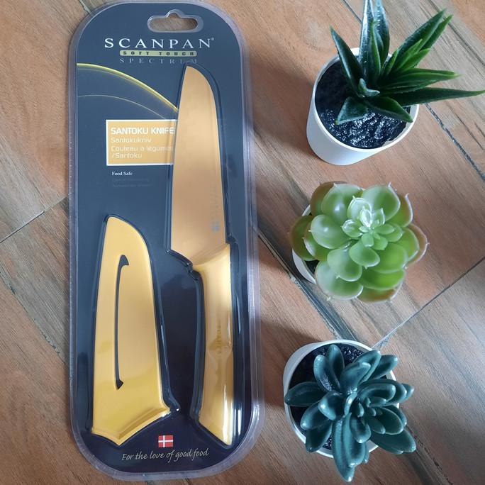 SCANPAN Santoku Knife Pisau Dapur 24cm - Merah