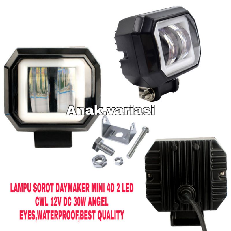 LAMPU SOROT DAYMAKER MINI 2 LED CWL 12V DC 20WATT/LAMPU SOROT DAYMAKER 2 LED/LAMPU TEMBAK DAYMAKER 2
