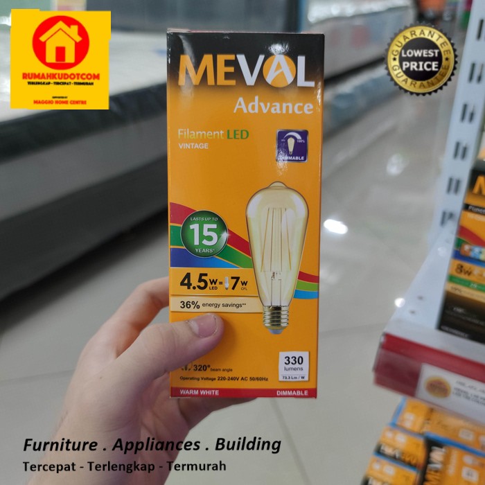 Lampu LED - Bohlam Lampu - Filament Lamp - Vintage - Meval