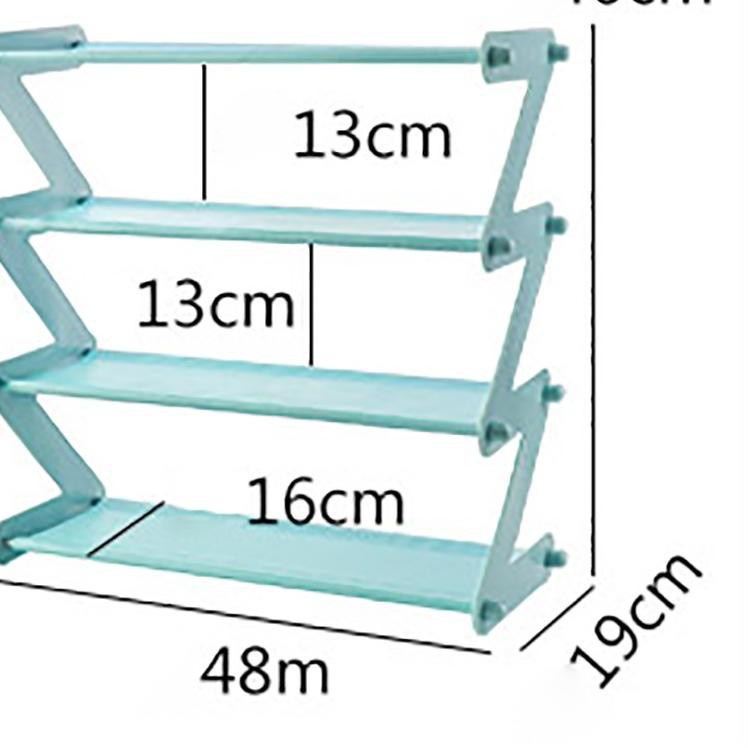 Barnik88 Rak Sepatu Zig Zag Rak Sepatu 4 Susun Shoe Rack Sandal Holder Mudah Bongkar Pasang Rak Serbaguna BISA COD