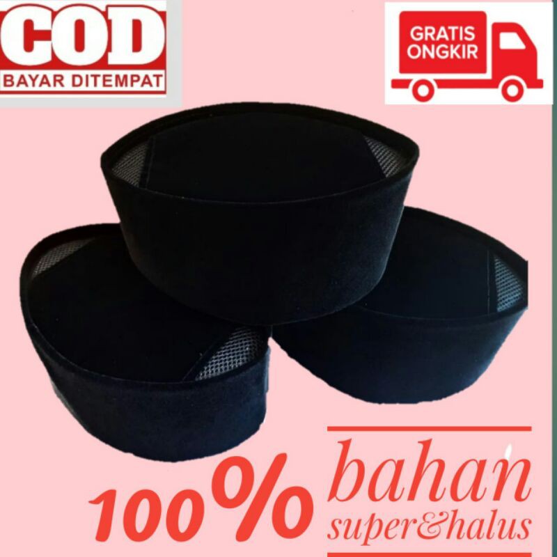 SONGKOK HITAM/PECI HITAM/PECI HITAM AC TINGGI 9CM