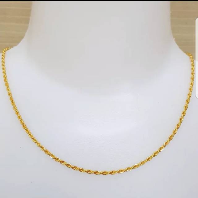 Kalung Emas asli model hati chanel