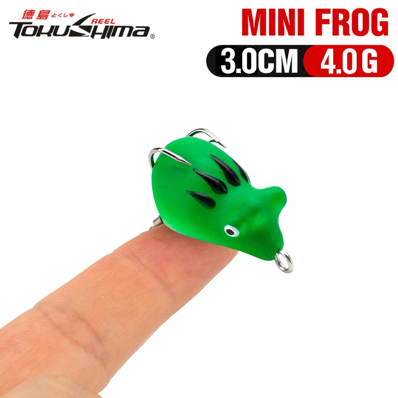 1 Pc Umpan Pancing Soft Bait Bentuk Katak Mata 3D Ukuran 3cm 4g 5 Warna