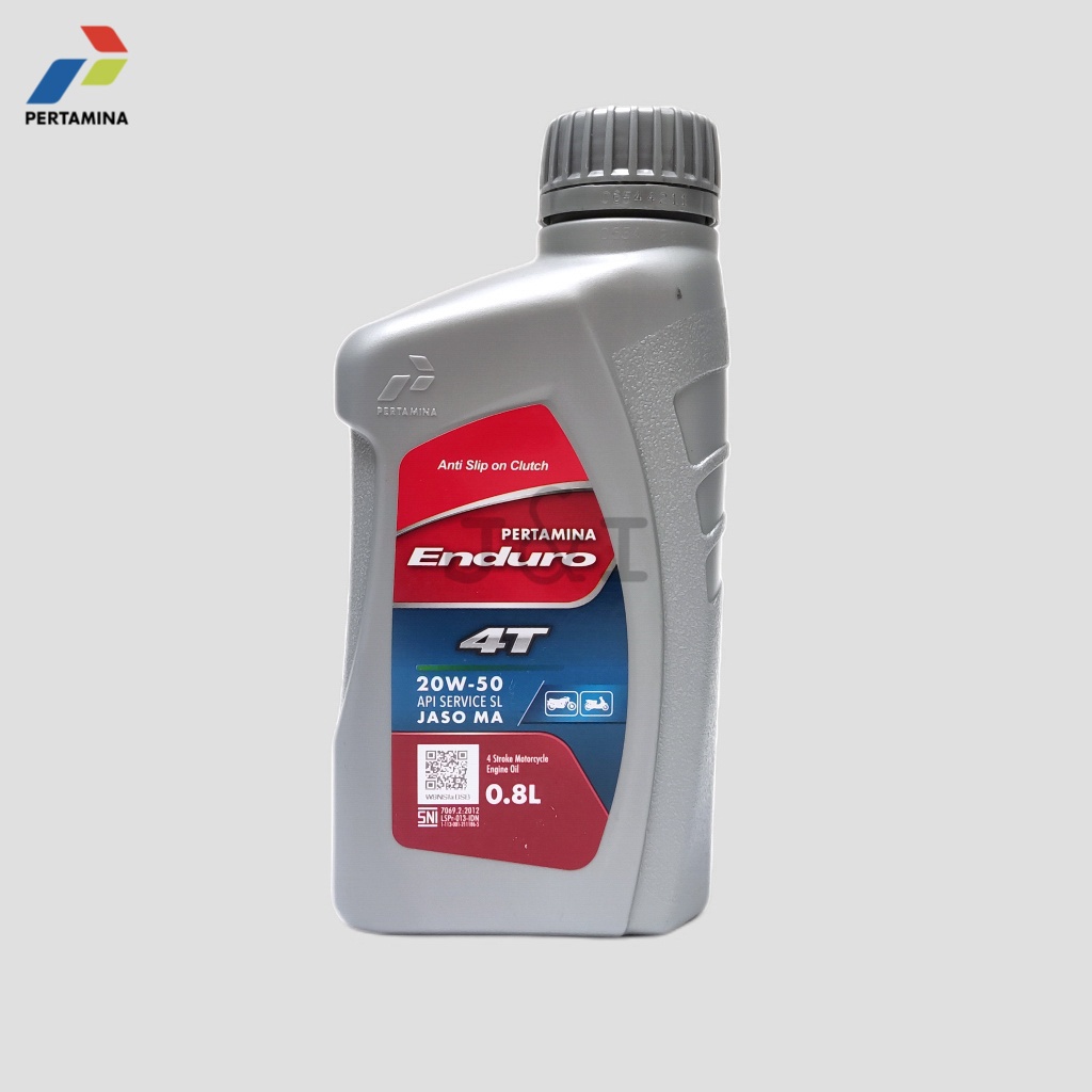 Oli Pertamina Enduro 4T 20W-50 API SL JASO MA 0,8 Liter