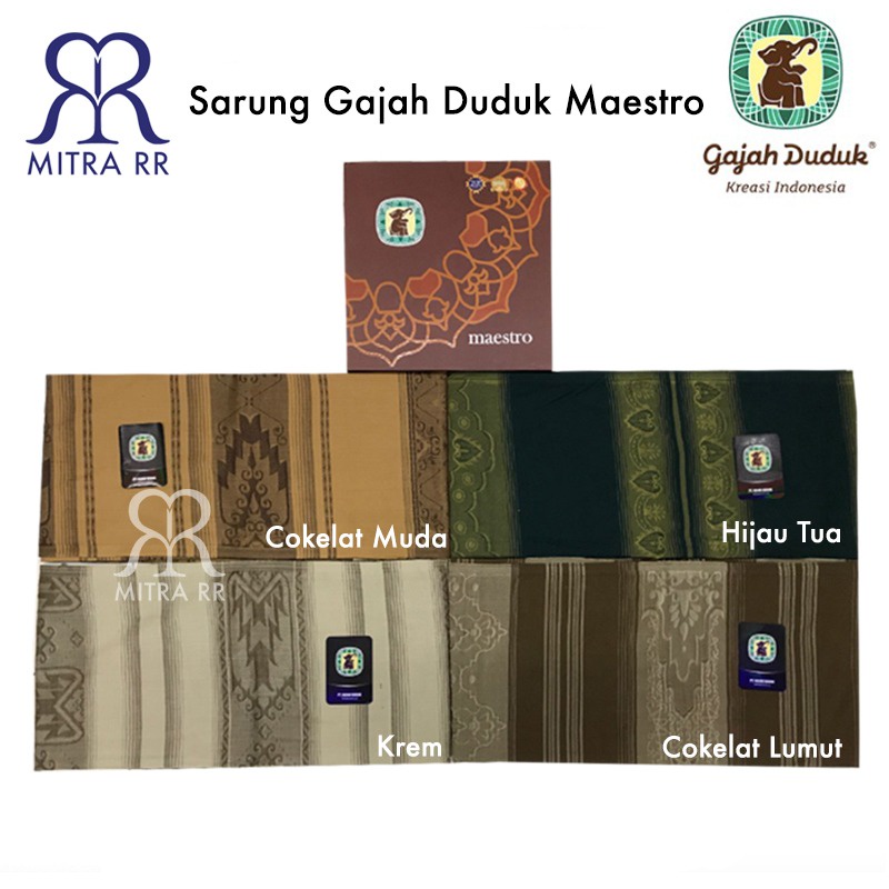 Sarung Gajah Duduk Maestro Sarung Tenun Dewasa Ecer dan Grosir