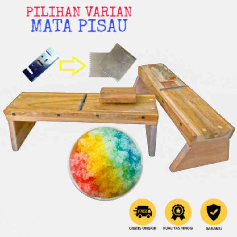 alat serut serutan es batu manual kristal stainless penghancur es batu