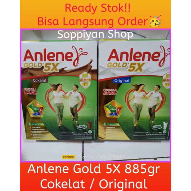 

Anlene Gold Plus 5X Original / Cokelat / Vanila Susu Dewasa 885 Gram