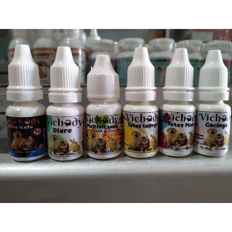 VICHADY 15 ml - Tetes Telinga/ Diare/ Multivitamin/ Tetes Mata/ Tetes Kutu/ Cacingan