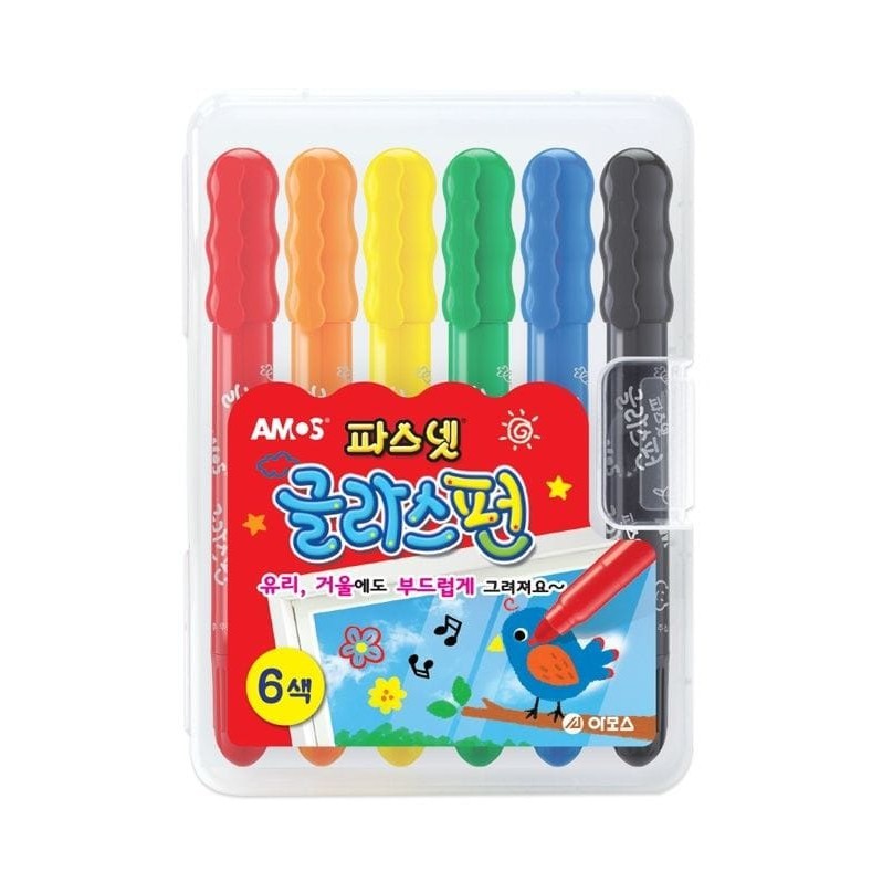 

New Product - Multi Crayon Amos Colorix Glass Fun 6 color - GF6PC