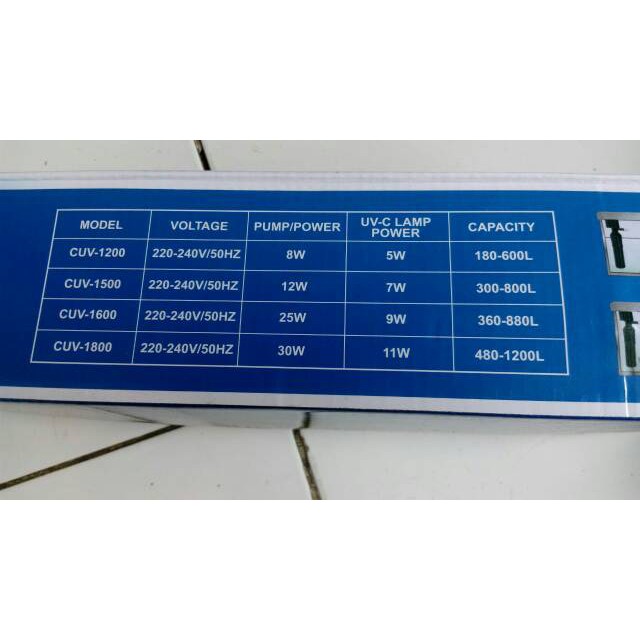 YANG CUV 1800 UVC | Pompa Mesin Filter dengan Timer Control dan Lampu UV