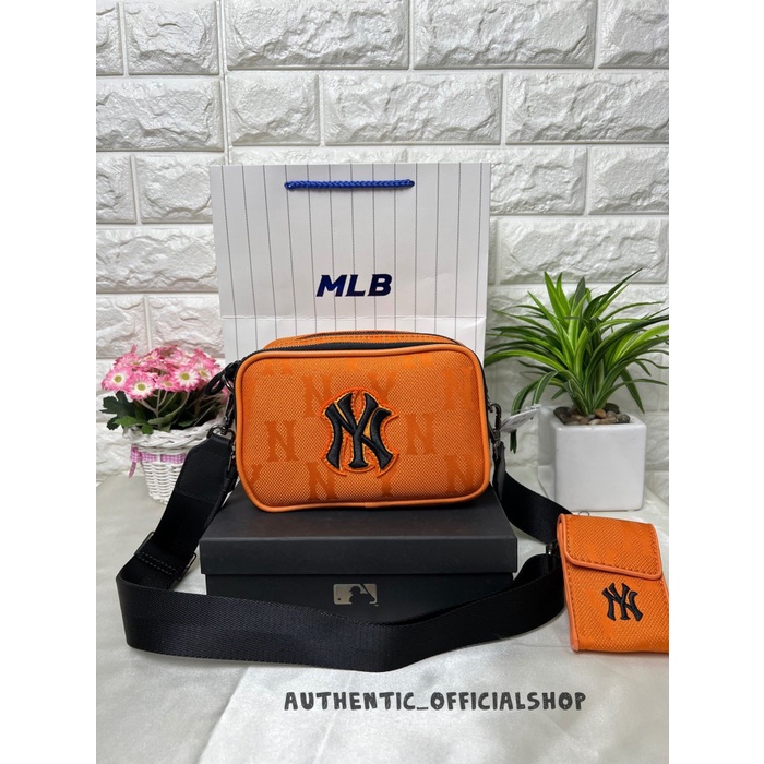 Tas MLB Korea Monogram nylon Jacquard Mini Crossbag