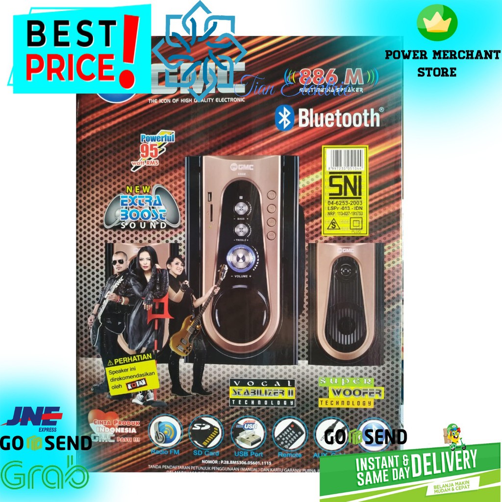 GMC-886M Multimedia Speaker 2.1 (Bluetooth)