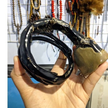 gelang akar bahar bonggol jumbo lentur asli original enak di pakai aksesoris tangan pria dewasa eleg
