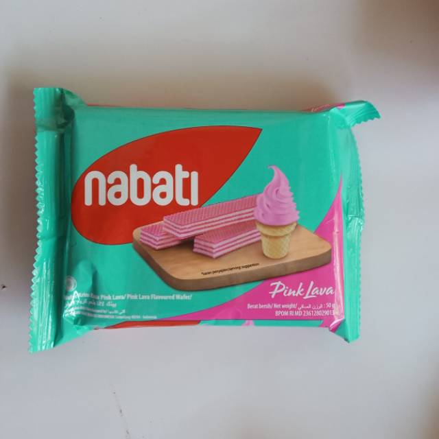 

Wafer nabati pink lava soft enak yummy