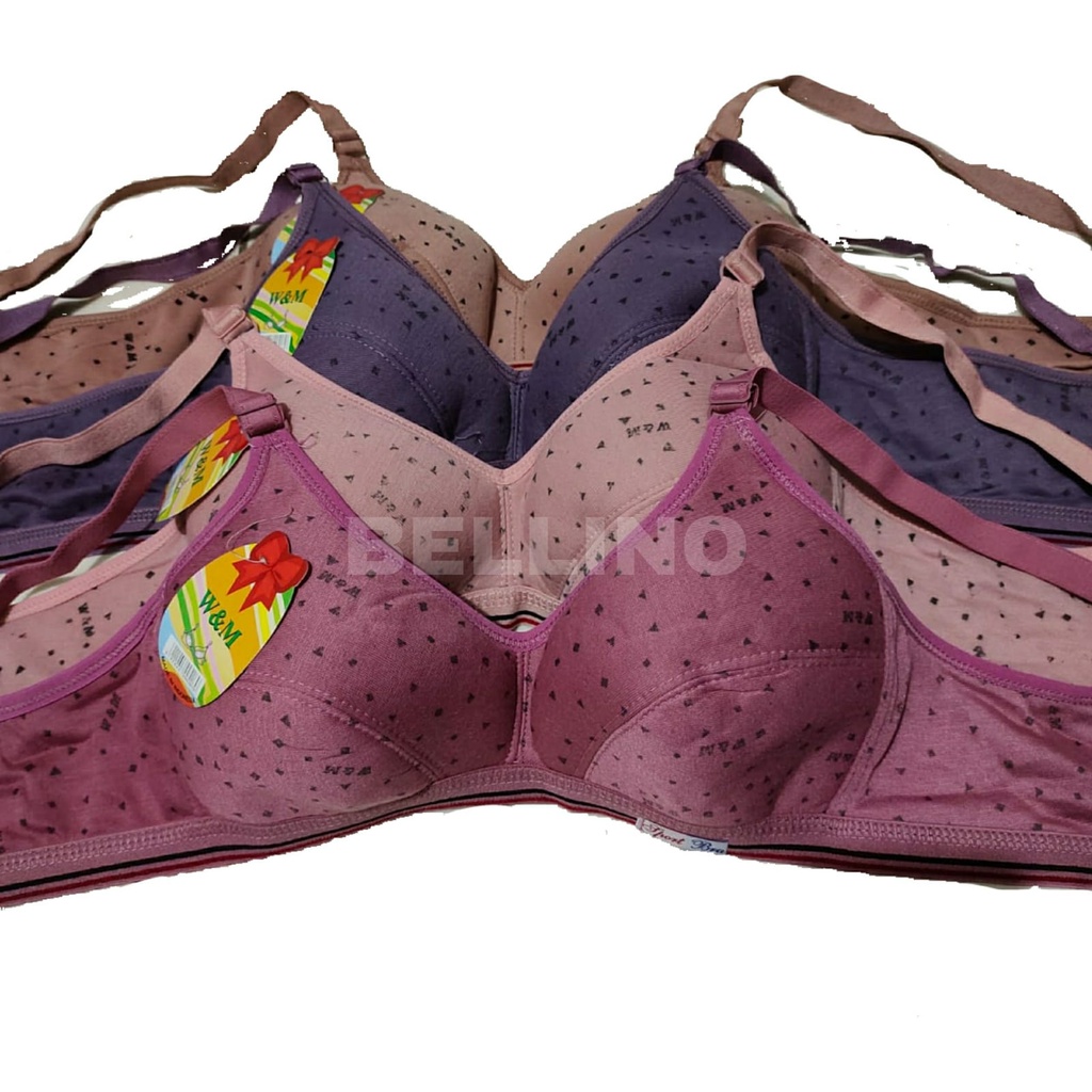 Bh Cewek Tanpa Kawat Jumbo 40 42 Kait 2 Busa Tipis List Motif Bra Wanita Murah Bh Wanita Kutang Ibu Bh Harian Bh Tanpa Kawat Bra Murah