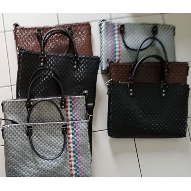 Tas laptop wanita slempang/jinjing bahan jali premium 15&quot; P:40 L:4 T:39